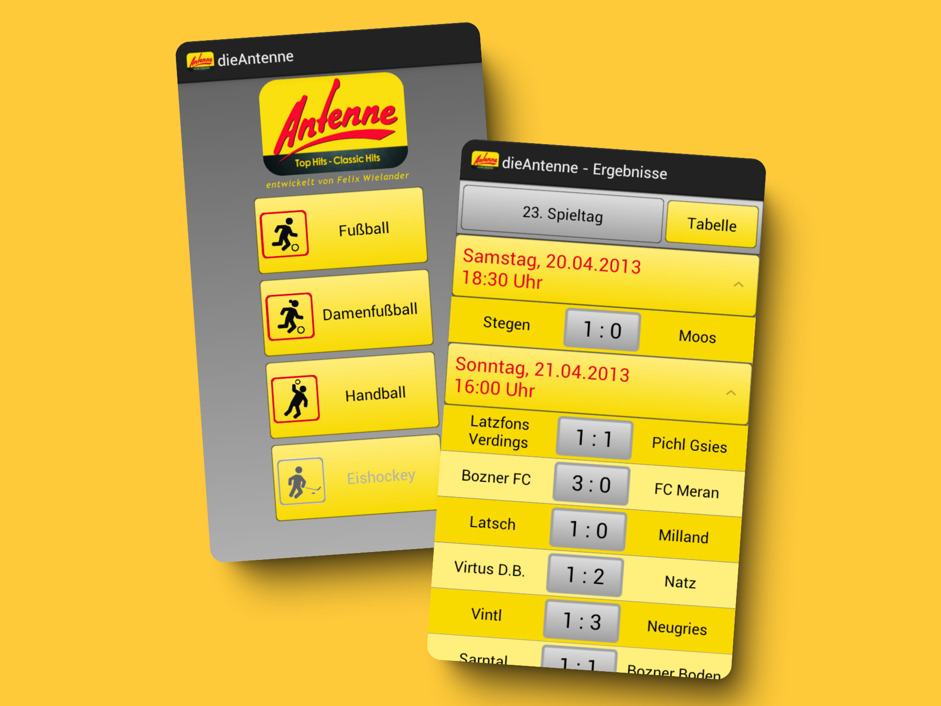 Picture describing the dieAntenne - Sportergebnisse project